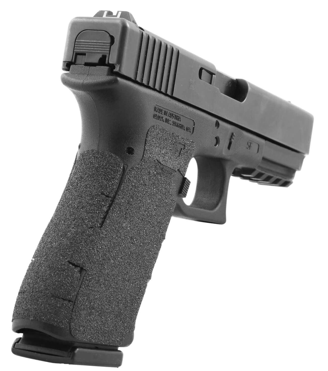 Talon Grips 382G Adhesive Grip Glock Gen5 19/23/25/32/38/44 w/No Backstrap Black Textured Granulate Talon Grips 382G Adhesive Grip Glock Gen5 19/23/25/32/38/44 w/No Backstrap Black Textured Granulate