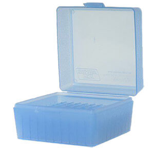 MTM RS10024 Case-Gard R-100 Multi-Caliber Rifle Clear Blue Polypropylene 100rd