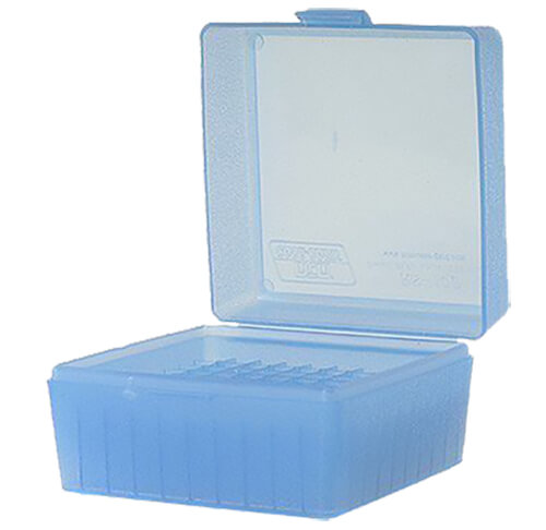 MTM Case-Gard RM10024 Case-Gard R-100 Multi-Caliber/410 Gauge Rifle/Shotgun Clear Blue Polypropylene 100rd MTM Case-Gard RM10024 Case-Gard R-100 Multi-Caliber/410 Gauge Rifle/Shotgun Clear Blue Polypropylene 100rd