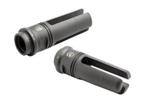 SureFire 3PELIMINATOR7625824 3P Eliminator Flash Hider Black Nitride Stainless Steel with 5/8″-24 tpi Threads & 2.80″ OAL for 7.62x51mm NATO AR-10
