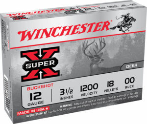 Winchester Ammo XB1200VP Super X  12 Gauge 2.75″ 18 Pellets 00 Buck Shot 15 Bx Value Pack