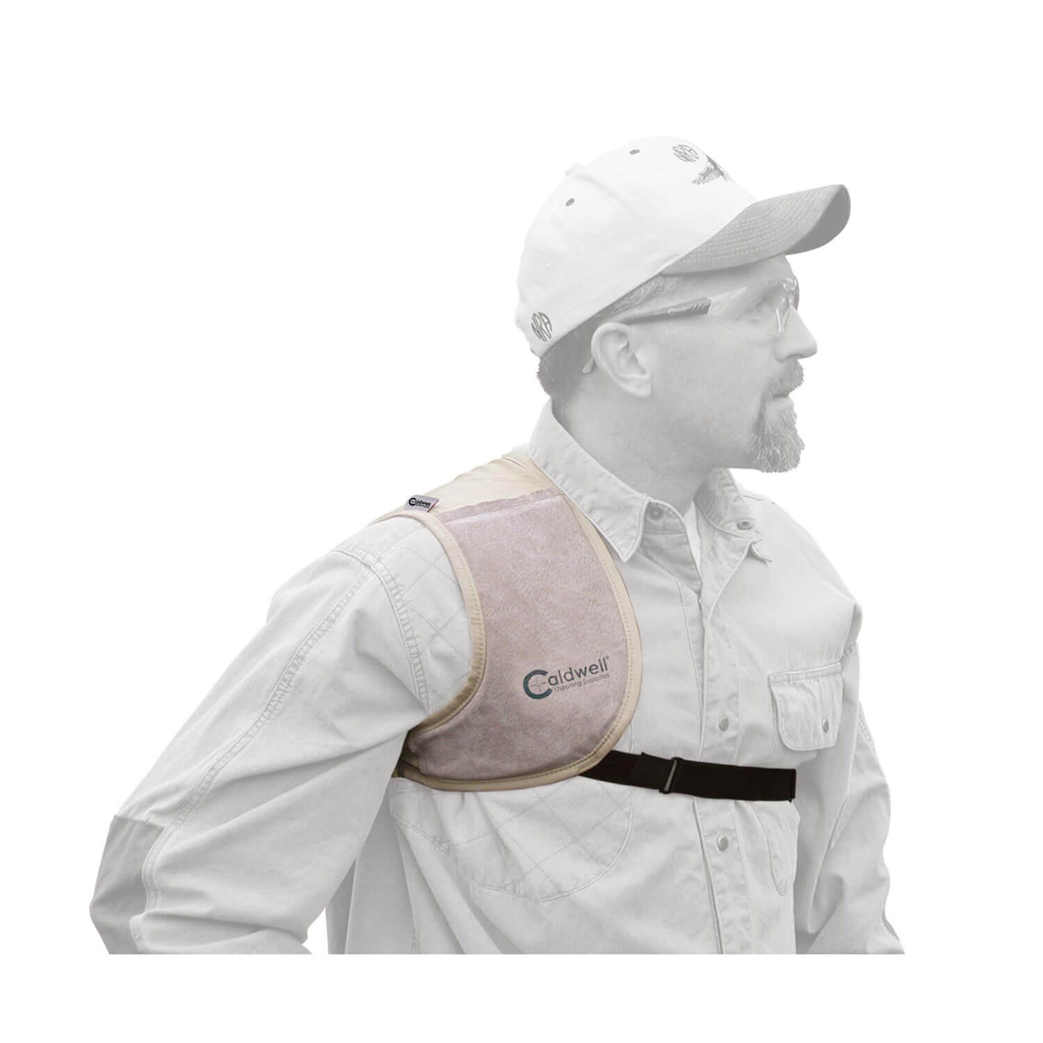 Caldwell 350010 Field Recoil Shield Tan Cloth w/Leather Pad Ambidextrous Caldwell 350010 Field Recoil Shield Tan Cloth w/Leather Pad Ambidextrous