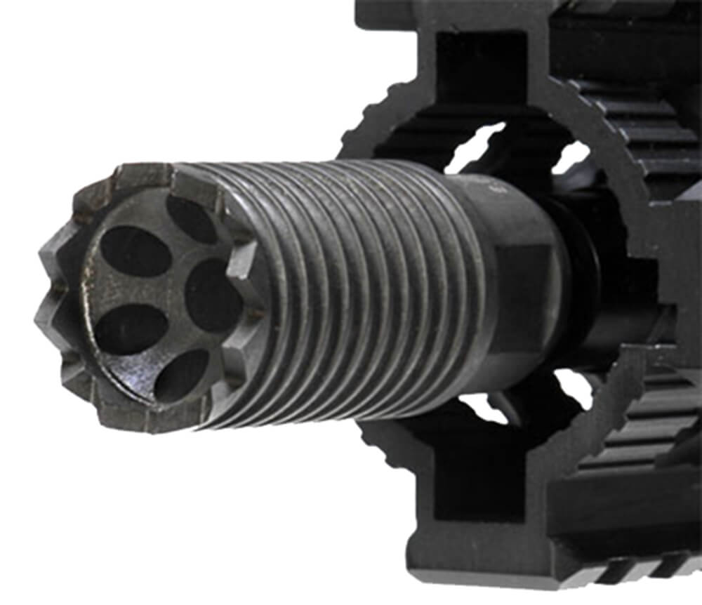 Troy Ind SBRACLM06BT00 Claymore Muzzle Brake Black Steel with 5/8-24 tpi Threads & 2.25″ OAL for 308 Win AR-Platform” Troy Ind SBRACLM06BT00 Claymore Muzzle Brake Black Steel with 5/8-24 tpi Threads & 2.25″ OAL for 308 Win AR-Platform”