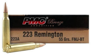 PMC 223ABP Bronze Battle Pack 223 Rem 55 gr Full Metal Jacket Boat-Tail (FMJBT) 200rd Box