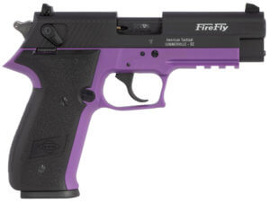 GSG GERG2210FFL FireFly 22 LR 10+1 4ā³ Black Serrated Slide Purple Zinc Alloy w/Accessory Rail Frame Black Polymer Grip GSG GERG2210FFL FireFly 22 LR 10+1 4ā³ Black Serrated Slide Purple Zinc Alloy w/Accessory Rail Frame Black Polymer Grip