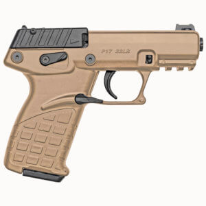 Kel-Tec P17TAN P17 Compact Frame 22 LR 16+1 3.80″ Black Steel Threaded Barrel Tan Serrated Slide Tan w/Black Controls Polymer Frame w/Picatinny Rail Tan GRN Grip Lever Safety Ambidextrous Kel-Tec P17TAN P17 Compact Frame 22 LR 16+1 3.80″ Black Steel Threaded Barrel Tan Serrated Slide Tan w/Black Controls Polymer Frame w/Picatinny Rail Tan GRN Grip Lever Safety Ambidextrous