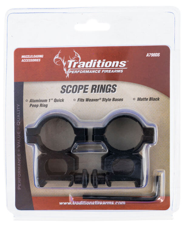Traditions A798DS Quick Peep  Matte Black 1″