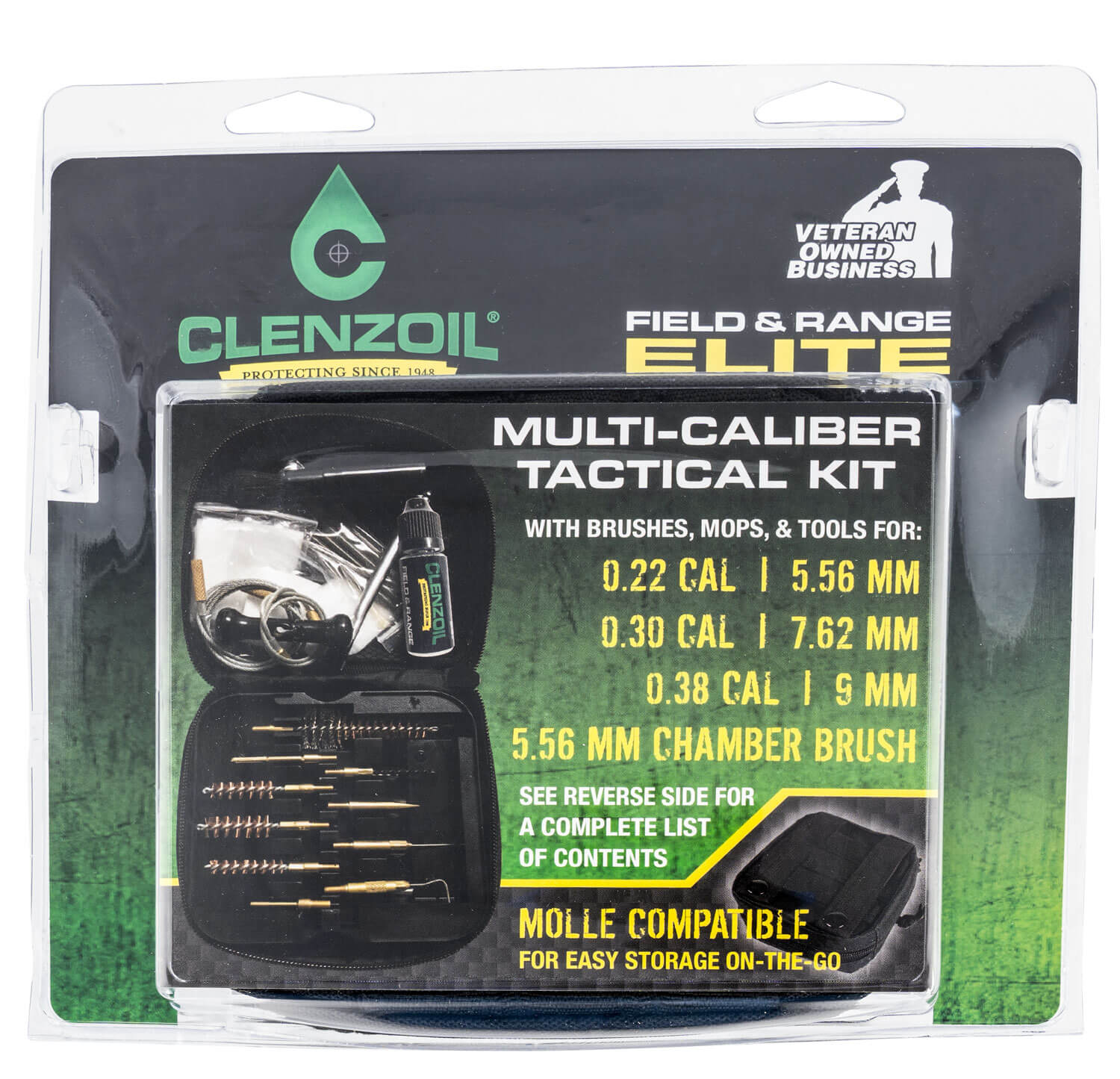 Clenzoil 2236 Field & Range Tactical Cleaning Kit Pistol/Rifle 17 Pieces Black Clenzoil 2236 Field & Range Tactical Cleaning Kit Pistol/Rifle 17 Pieces Black
