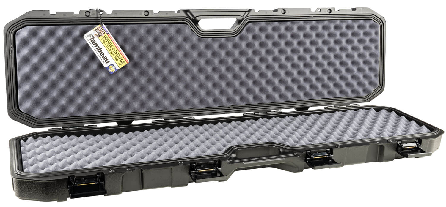 Flambeau 5013SN Double Coverage Single Gun Case Black Polymer 50″ Scoped Rifle Or Shotgun Flambeau 5013SN Double Coverage Single Gun Case Black Polymer 50″ Scoped Rifle Or Shotgun