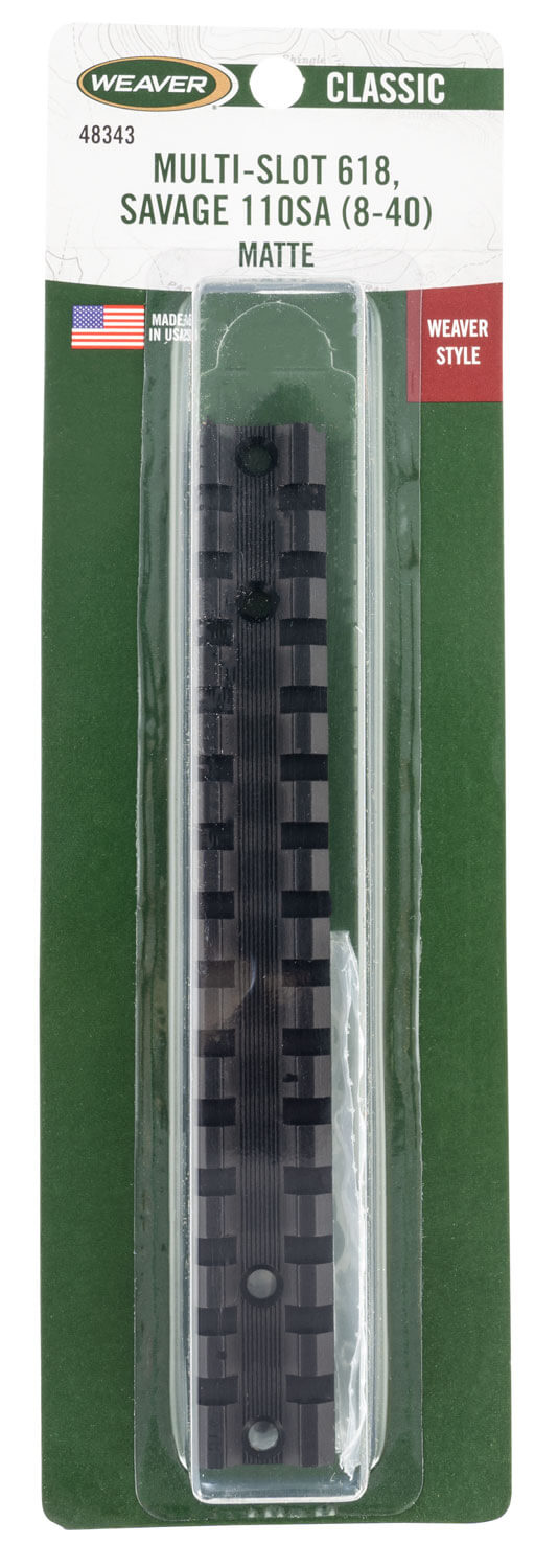 Weaver Mounts 48343 Multi-Slot Base 618 Black Savage 110 Short Action Weaver Mounts 48343 Multi-Slot Base 618 Black Savage 110 Short Action