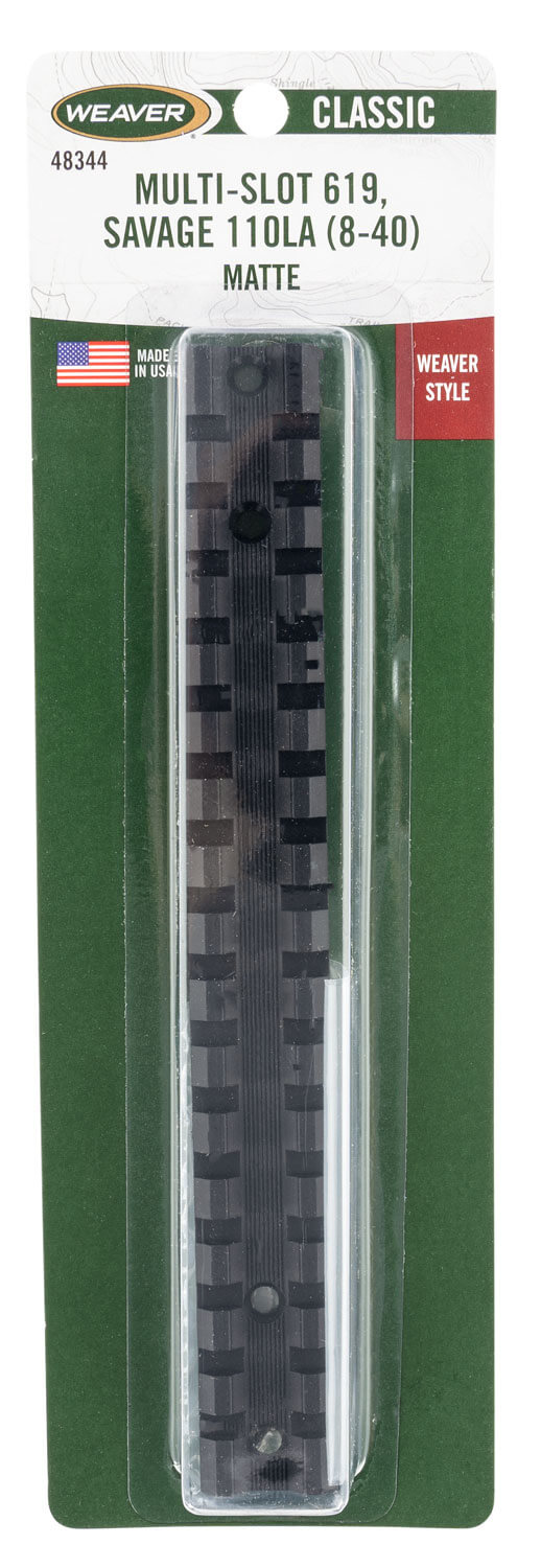 Weaver Mounts 48344 Multi-Slot Base 619 Black Savage 110 Long Action Weaver Mounts 48344 Multi-Slot Base 619 Black Savage 110 Long Action
