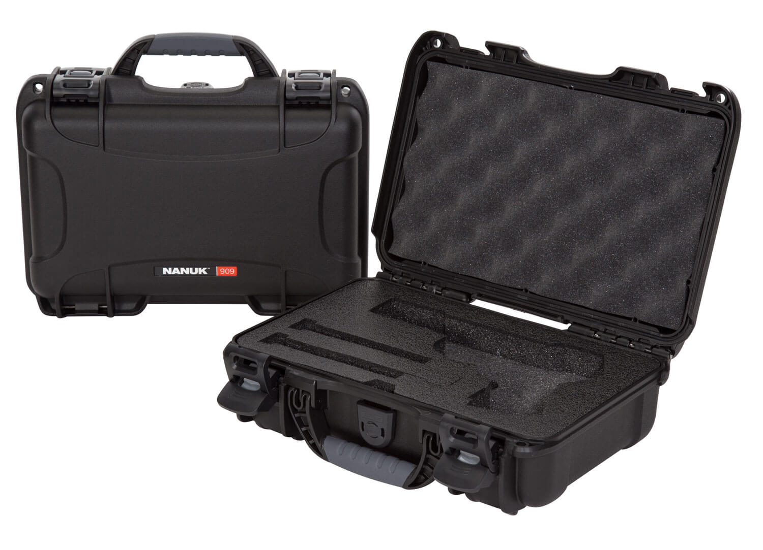 Nanuk 909CLASG1 909 Classic Gun Case Waterproof & Airline Approved Black Polyethylene w/ Closed-Cell Foam 11.44″ L x 7″ W x 3.68″ H Interior Dimensions Nanuk 909CLASG1 909 Classic Gun Case Waterproof & Airline Approved Black Polyethylene w/ Closed-Cell Foam 11.44″ L x 7″ W x 3.68″ H Interior Dimensions