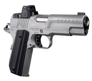 Ed Brown FX2SS FX2 45 ACP 7+1 4.25ā³ Recessed Crown Barrel Stainless Steel Engraved American Flag/Serrated Slide Stainless Steel Frame Trijicon RMRcc 3.25 MOA Sight Ed Brown FX2SS FX2 45 ACP 7+1 4.25ā³ Recessed Crown Barrel Stainless Steel Engraved American Flag/Serrated Slide Stainless Steel Frame Trijicon RMRcc 3.25 MOA Sight