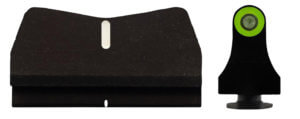 XS Sights GL0015P4G DXT2 Standard Dot White Outline Suppressor Height Green/White Tritium Front/Black/White Rear/Black Frame  Compatible w/ Glock 17/19  Front Post/Rear Dovetail Mount