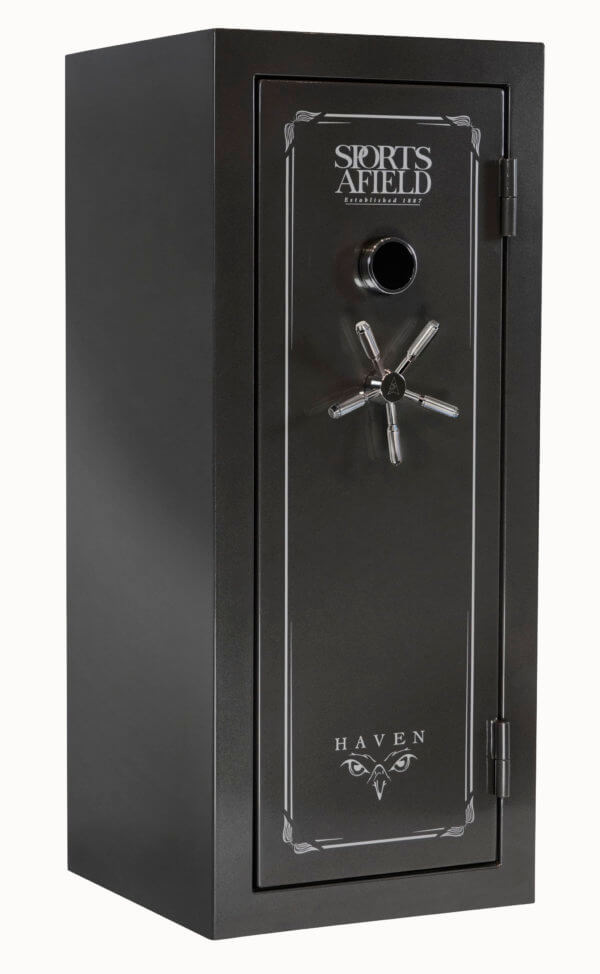 Sports Afield SECSA5925HX Haven  Electronic Keypad/Key Entry Dark Gray Metallic Steel Holds 24 + 4 59″ H x 25″ W x 24″ D Fireproof- Yes