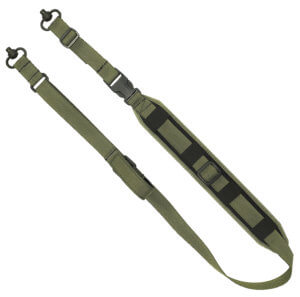 GrovTec US Inc GTSL130 QS 2-Point Sentinel with OD Green Finish Adjustable Design & Push Button Swivels for Rifle/Shotgun GrovTec US Inc GTSL130 QS 2-Point Sentinel with OD Green Finish Adjustable Design & Push Button Swivels for Rifle/Shotgun