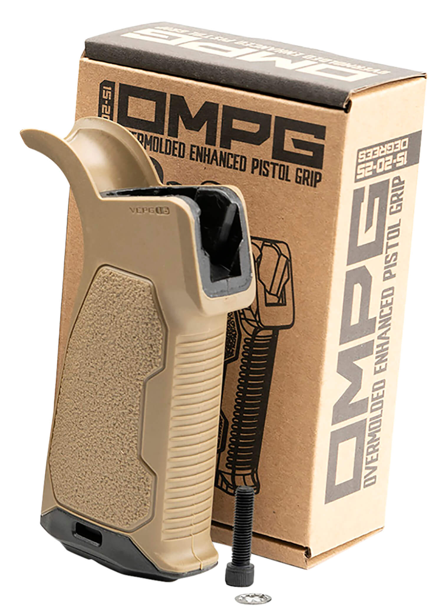 Strike AROMPG15FDE AR Enhanced Pistol Grip 15 Degrees AR Platform Flat Dark Earth Rubber Strike AROMPG15FDE AR Enhanced Pistol Grip 15 Degrees AR Platform Flat Dark Earth Rubber