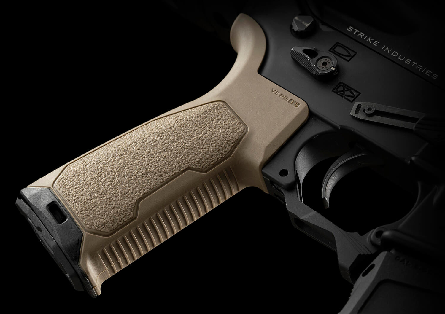 Strike AROMPG15FDE AR Enhanced Pistol Grip 15 Degrees AR Platform Flat Dark Earth Rubber Strike AROMPG15FDE AR Enhanced Pistol Grip 15 Degrees AR Platform Flat Dark Earth Rubber