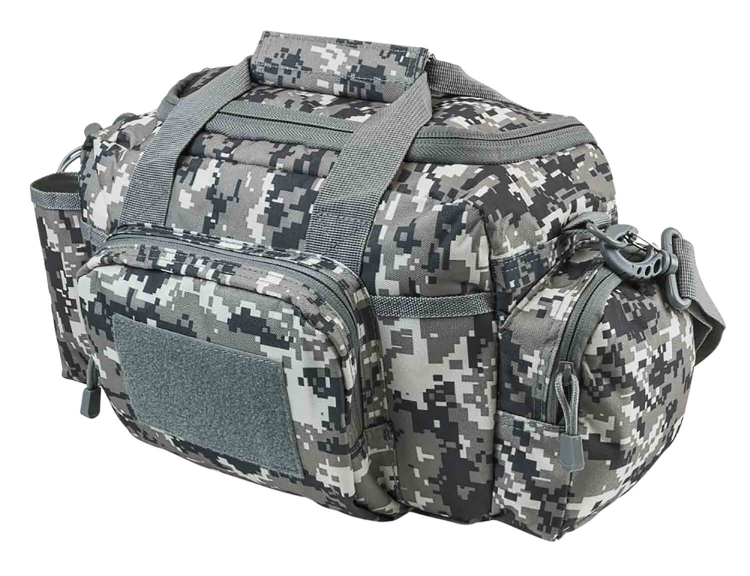 NcStar CVSRB2985D VISM Range Bag with Small Size Side Pockets PALs Webbing Carry Handles Pockets & Digital Camouflage Finish NcStar CVSRB2985D VISM Range Bag with Small Size Side Pockets PALs Webbing Carry Handles Pockets & Digital Camouflage Finish