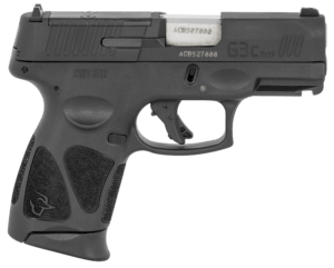 Taurus 1G3CP931 G3C  Compact Frame 9mm Luger 12+1 3.26″ Matte Stainless Steel Barrel  Matte Black Tenifer Optic Ready/Serrated Steel Slide  Black Polymer Frame w/Picatinny Rail  Black Polymer Grip  Right Hand