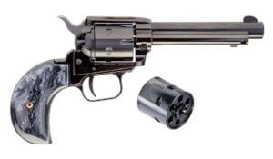 Heritage Mfg RR22MB4BHBPRL Rough Rider  22 LR 22 WMR 6 Shot 4.75″ Black Oxide Steel Barrel  Black Oxide Frame Zinc Alloy Frame  Black Oxide Cylinder  Altamont Black Pearl Grip  Exposed Hammer