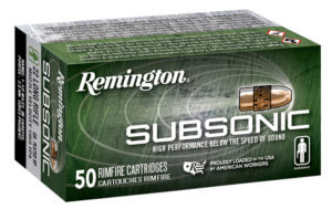 Remington Ammunition 21135 Subsonic Rimfire 22 LR 38 gr Plated Hollow Point 50rd Box Remington Ammunition 21135 Subsonic Rimfire 22 LR 38 gr Plated Hollow Point 50rd Box