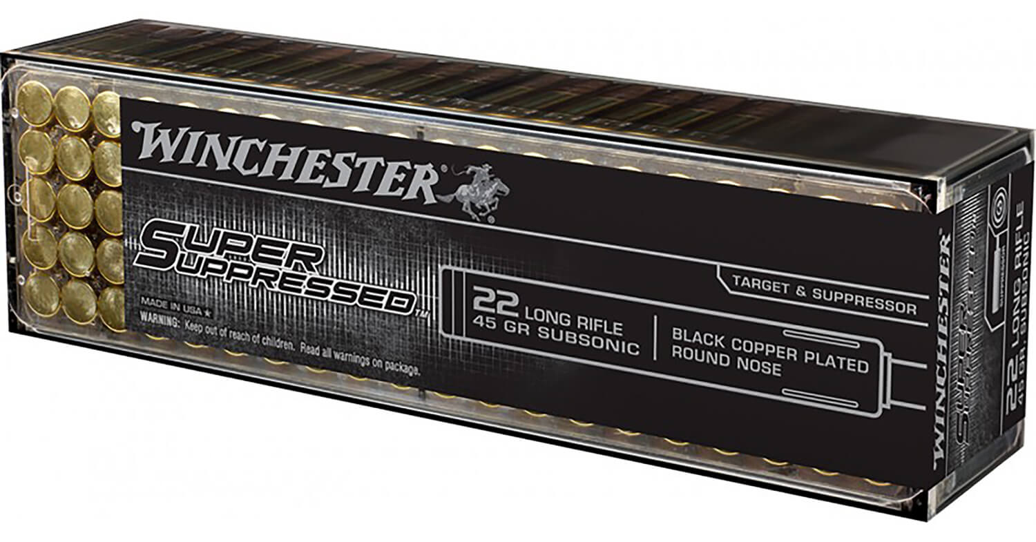 Winchester Ammo SUP22LRHP Super Suppressed 22 LR 40 gr Lead Hollow Point 100rd Box Winchester Ammo SUP22LRHP Super Suppressed 22 LR 40 gr Lead Hollow Point 100rd Box