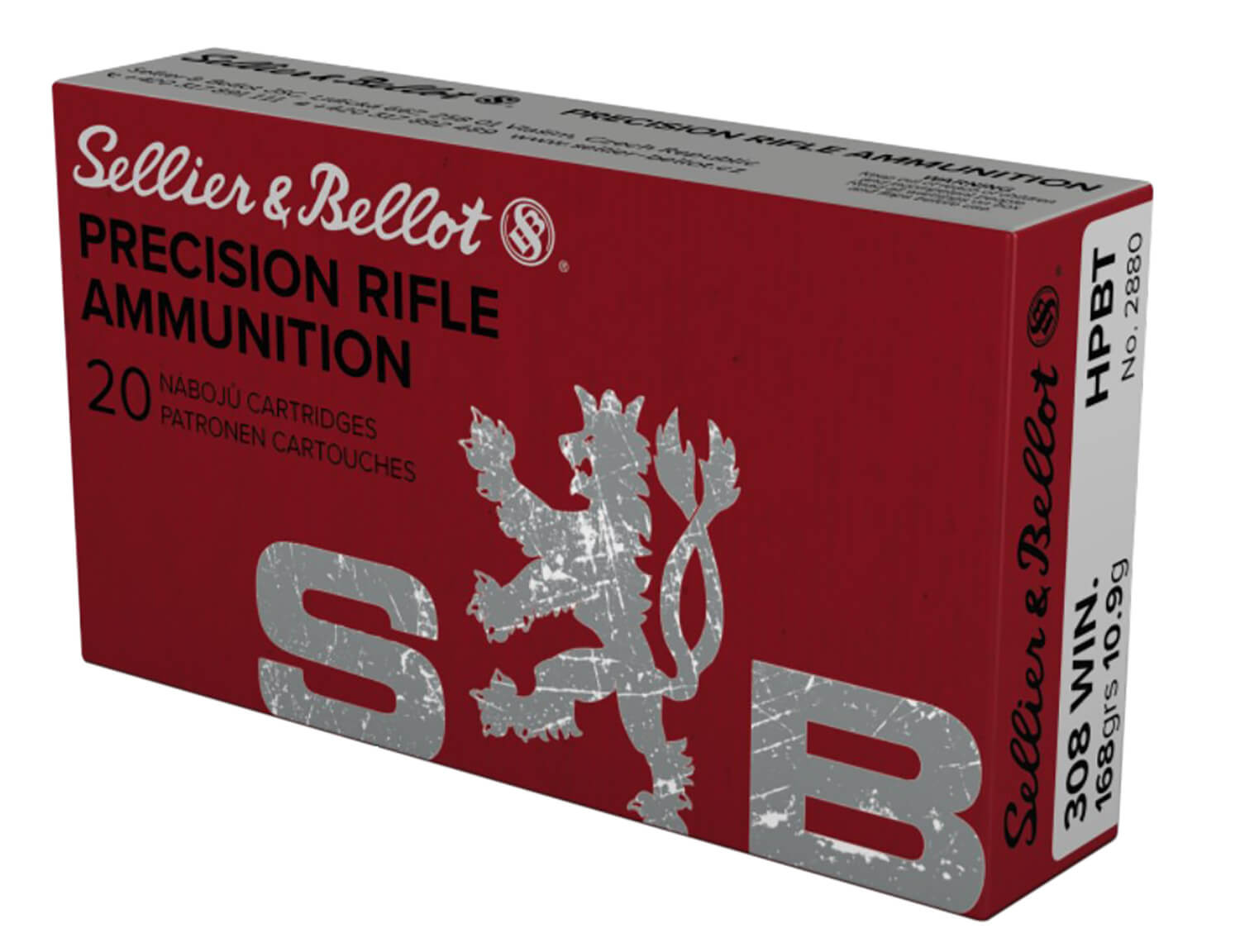 Sellier & Bellot SB308G Rifle 308 Win 168 gr Hollow Point Boat Tail 20rd Box Sellier & Bellot SB308G Rifle 308 Win 168 gr Hollow Point Boat Tail 20rd Box