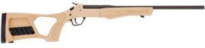 Rossi SSP1TAN Tuffy Single Shot 410 Gauge with 18.50″ Barrel  3″ Chamber  1rd Capacity  Matte Black Metal Finish & Tan Fixed Thumbhole with Shell Holder Stock Right Hand (Youth)