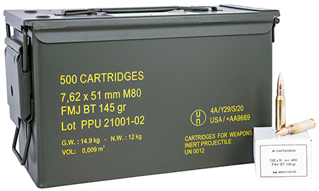 PPU PPRM762M Rangemaster 7.62x51mm NATO 145 gr Full Metal Jacket Boat Tail/ 500rds *Sold by Case *Includes Metal Can PPU PPRM762M Rangemaster 7.62x51mm NATO 145 gr Full Metal Jacket Boat Tail/ 500rds *Sold by Case *Includes Metal Can