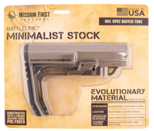 Mission First Tactical BMSMILSDE Battlelink Minimalist Mil-Spec Scorched Dark Earth  Synthetic  7.08″ OAL