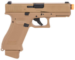 Umarex Glock Air Guns 2276338 G19X Gen5 Air Soft CO2 6mm  14+1  Steel Slide  Coyote Tan Polymer Frame  Coyote Polymer Grips