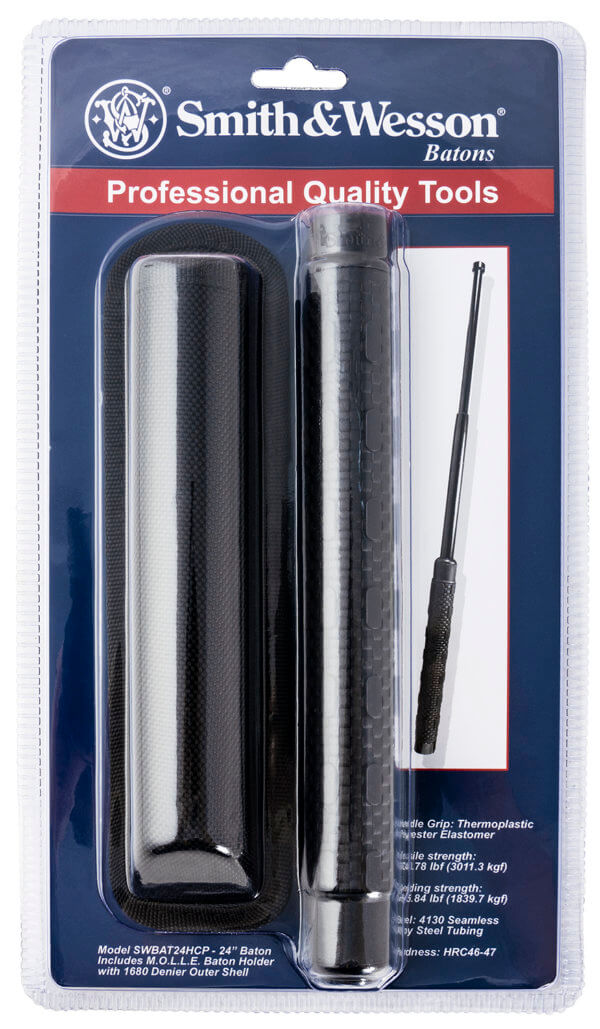 Smith & Wesson Knives SWBAT24HCP Smith & Wesson Collapsible Baton Black TPR Handle Smith & Wesson Knives SWBAT24HCP Smith & Wesson Collapsible Baton Black TPR Handle
