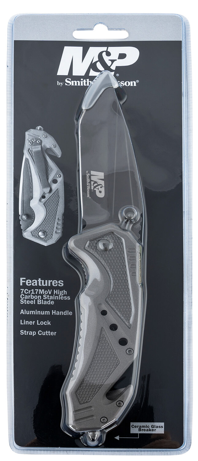 Smith & Wesson Knives SWP11GCP Smith & Wesson Rescue 3.79″ Folding Tanto Plain 7Cr15MoV SS Blade Aluminum Handle Includes Pocket Clip Smith & Wesson Knives SWP11GCP Smith & Wesson Rescue 3.79″ Folding Tanto Plain 7Cr15MoV SS Blade Aluminum Handle Includes Pocket Clip