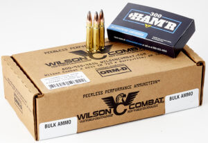 Wilson Combat A300HMR150BTSP HAM’R Boat Tail 300 HAM’R 150 gr Speer Boat Tail Soft Point 20rd Box