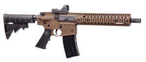 Crosman CFAR1X Full Auto R1 Air Rifle CO2 177 25rd Black Smooth Bore Steel Barrel Flat Dark Earth Receiver Adjustable Stock AR Compatible Buffer Tube & Pistol Grip Quad Forearm Accessory Rail Includes Red Dot Crosman CFAR1X Full Auto R1 Air Rifle CO2 177 25rd Black Smooth Bore Steel Barrel Flat Dark Earth Receiver Adjustable Stock AR Compatible Buffer Tube & Pistol Grip Quad Forearm Accessory Rail Includes Red Dot