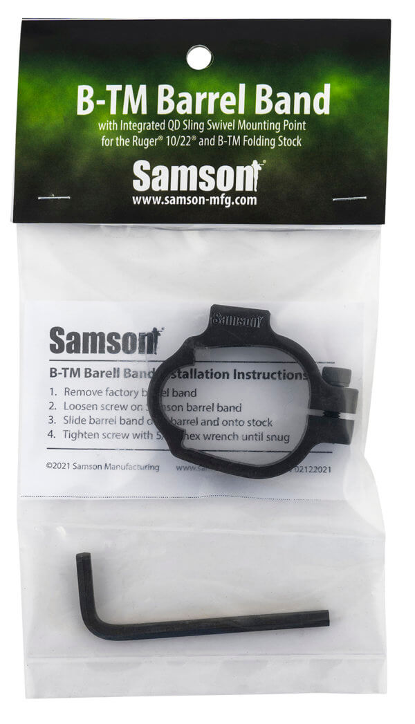 Samson 0404081XX B-TM Barrel Band Rifle Ruger 10/22 Black Anodized 6061-T6 Aluminum 0.50″ Samson 0404081XX B-TM Barrel Band Rifle Ruger 10/22 Black Anodized 6061-T6 Aluminum 0.50″
