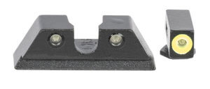 Meprolight USA 465003121 Hyper-Bright Black | Green Tritium with Yellow Phosphorescent Outline Front Sight Green Tritium with Black Outline Rear Sight Set Meprolight USA 465003121 Hyper-Bright Black | Green Tritium with Yellow Phosphorescent Outline Front Sight Green Tritium with Black Outline Rear Sight Set