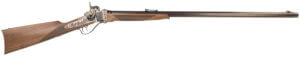Taylors & Company 210120 1863 Sharps Sporting 45 Cal Percussion 1rd 32″ Blued Octagon Barrel  Color Case Hardened Rec  Walnut Furniture  Double Set Trigger  Dovetail Ladder Sight