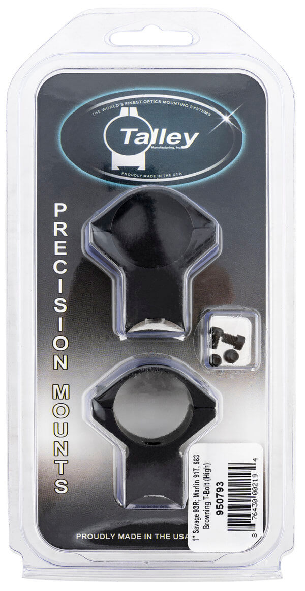 Talley 950793 Savage Scope Mount/Ring Combo Black Anodized 1″ High 0 MOA