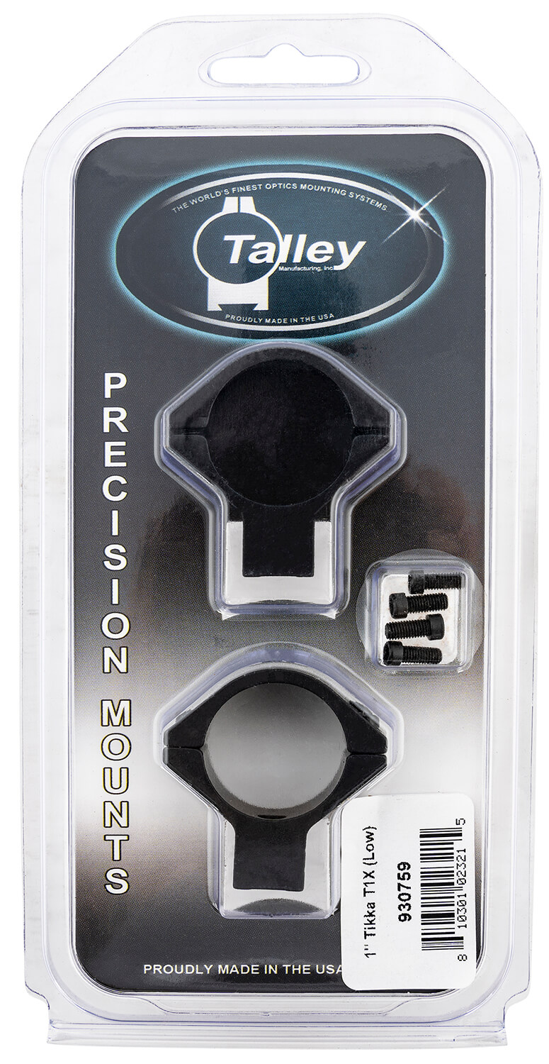 Talley 930759 Tikka T1 Scope Mount/Ring Combo Black Anodized 1″ Low 0 MOA Talley 930759 Tikka T1 Scope Mount/Ring Combo Black Anodized 1″ Low 0 MOA