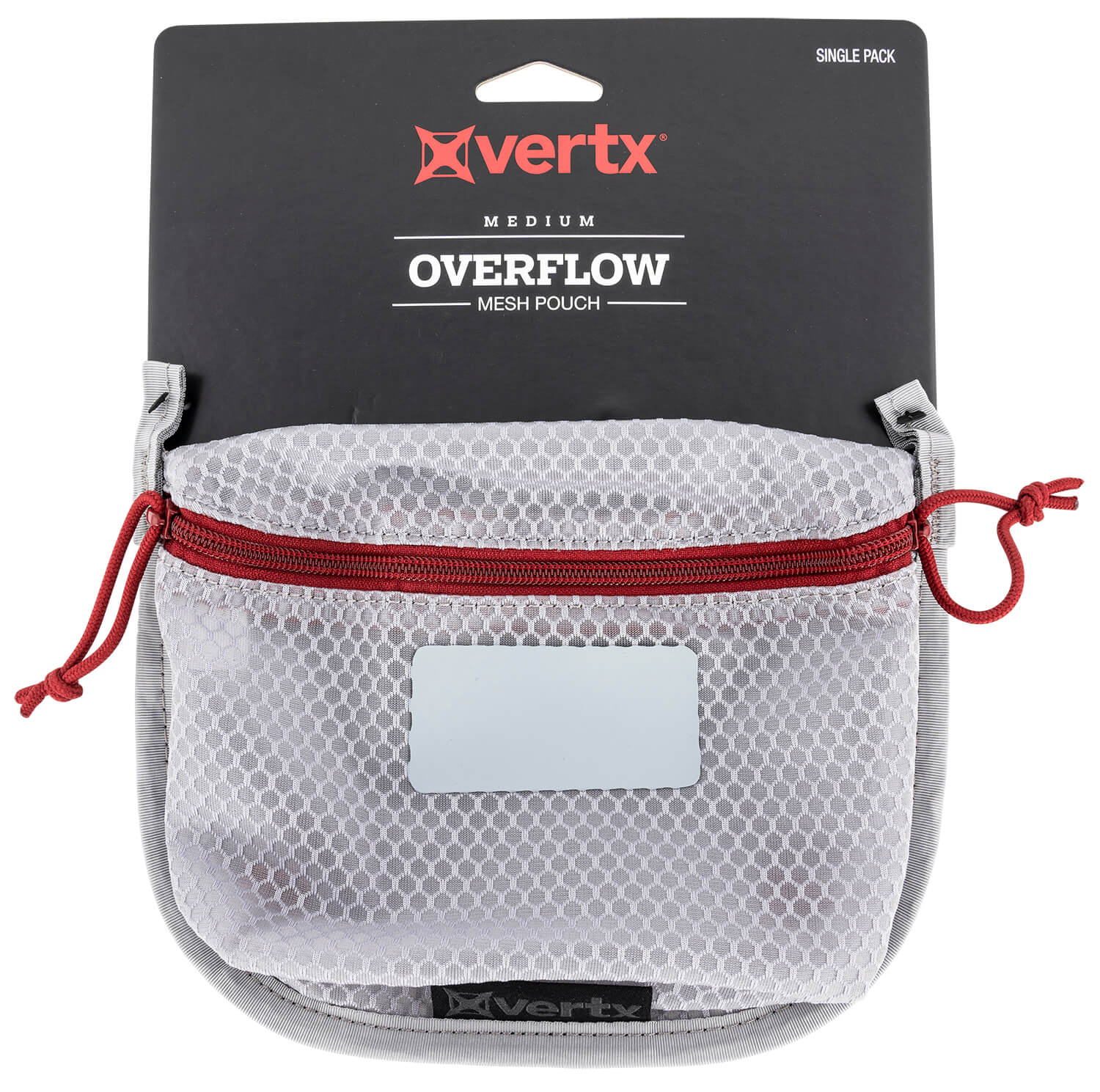 Vertx VTX5200AGYNA Overflow Pouch Medium Size made of White Nylon with Mesh & Red Accents YKK Zipper & Durable Hook Back Panel 5″ W x 7.25″ H Dimensions Vertx VTX5200AGYNA Overflow Pouch Medium Size made of White Nylon with Mesh & Red Accents YKK Zipper & Durable Hook Back Panel 5″ W x 7.25″ H Dimensions