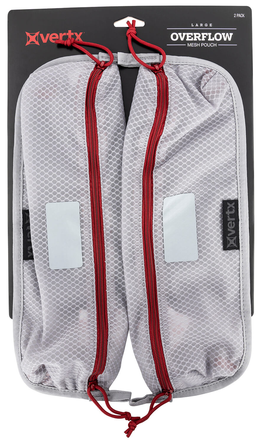 Vertx VTX5205AGYNA Overflow Pouch 2 pk Large Size made of White Nylon with Mesh & Red Accents YKK Zipper & Durable Hook Back Panel 15.50″ W x 5.20″ H Dimensions Vertx VTX5205AGYNA Overflow Pouch 2 pk Large Size made of White Nylon with Mesh & Red Accents YKK Zipper & Durable Hook Back Panel 15.50″ W x 5.20″ H Dimensions