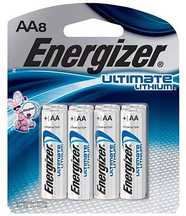 Energizer L91SBP8H3 AA Ultimate Lithium Silver 1.5V Lithium  Qty (8) Single Pack