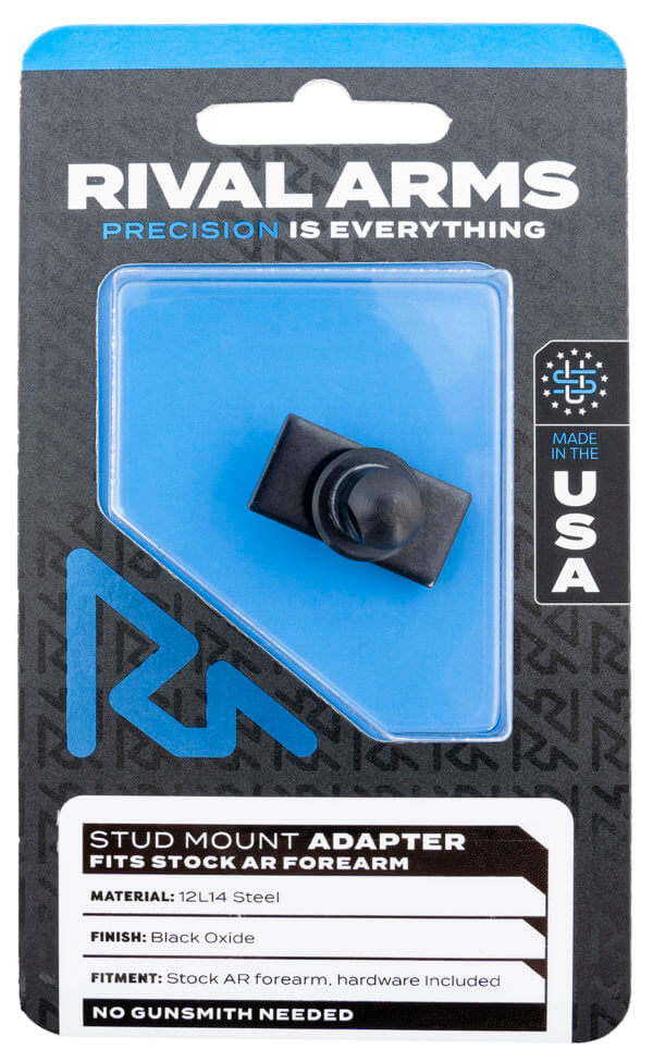 Rival Arms RARA92M6B Stud Mount Adapter 12L14 Steel Black Oxide for AR Stock Forearm Rival Arms RARA92M6B Stud Mount Adapter 12L14 Steel Black Oxide for AR Stock Forearm