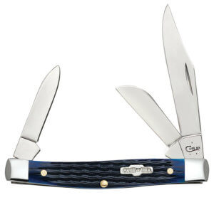 Case 02806 Stockman Medium 2.42″/1.58″/1.57″ Folding Clip/Sheepsfoot/Pen Plain Mirror Polished Tru-Sharp SS Blade/Rogers Corn Cob Jigged Blue Bone Handle Case 02806 Stockman Medium 2.42″/1.58″/1.57″ Folding Clip/Sheepsfoot/Pen Plain Mirror Polished Tru-Sharp SS Blade/Rogers Corn Cob Jigged Blue Bone Handle