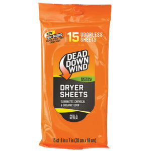 Dead Down Wind 11913 Dryer Sheets Cover Scent Natural Woods Scent Dryer Sheet 15 Per Pkg Dead Down Wind 11913 Dryer Sheets Cover Scent Natural Woods Scent Dryer Sheet 15 Per Pkg