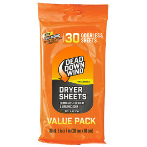 Dead Down Wind 113019 Dryer Sheets Odor Eliminator Odorless Scent Dryer Sheet 30 Per Pkg Dead Down Wind 113019 Dryer Sheets Odor Eliminator Odorless Scent Dryer Sheet 30 Per Pkg