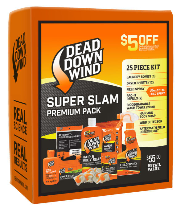 Dead Down Wind 208118 Super Slam Premium Kit Odor Eliminator Unscented Scent 25 Piece Dead Down Wind 208118 Super Slam Premium Kit Odor Eliminator Unscented Scent 25 Piece