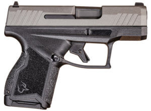 Taurus 1GX4M93C GX4  Micro-Compact Frame 9mm Luger 11+1  3.06″ Satin Black DLC Stainless Steel Barrel  Tungsten Gray Cerakote Serrated Alloy Steel Slide  Matte Black Stainless Steel  Black w/Interchangeable Backstrap Grip  Right Hand